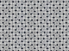 Load image into Gallery viewer, Cotton Indigo Blue White Geometric Abstract Art Deco Upholstery Drapery Fabric