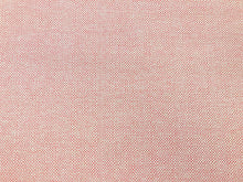 Load image into Gallery viewer, Designer Solution Dyed Acrylic Coral Pink Cream Woven Basketweave Tweed Water &amp; Stain Resistant MCM Mid Century Modern Upholstery Fabric