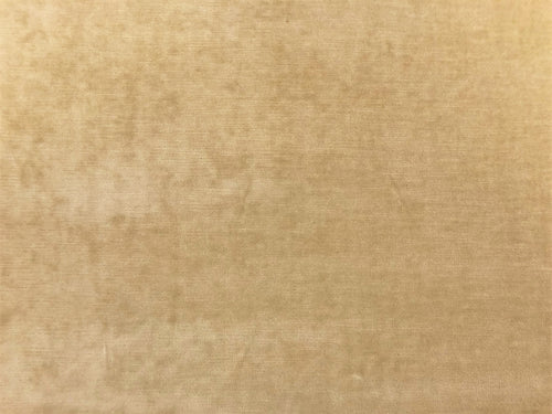 Designer Neutral Cotton Beige Velvet Mid Century Modern Water & Stain Resistant Upholstery Fabric