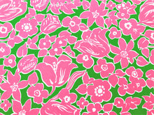Load image into Gallery viewer, P Kaufmann Stain Resistant Hot Pink Green White Bayville Cotton Duck Watermelon Floral Upholstery Drapery Fabric