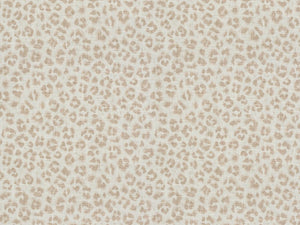 Linen Rayon Cheetah Leopard Animal Print Cream Off White Ivory Drapery Fabric