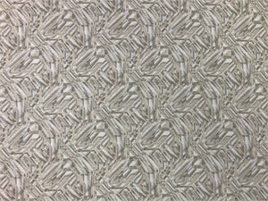 Designer Abstract Beige Taupe Woven Upholstery Drapery Fabric