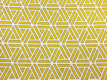 Load image into Gallery viewer, Mill Creek Semmler Sun Yellow White Black Geometric Abstract Cotton Upholstery Drapery Fabric