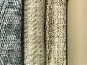 Light Dimming Teal Beige Olive Green Tweed Metallic Smooth MCM Mid Century Modern Drapery Fabric RM-Classic