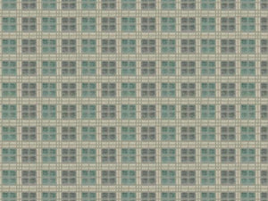 Water & Stain Resistant Seafoam Green Cream Geometric Check Cut Velvet Upholstery Fabric