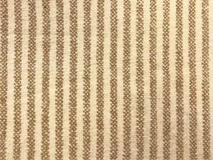 Designer Reversible Beige Cream Textured Stripe Chenille Upholstery Fabric
