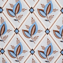 Load image into Gallery viewer, Schumacher Basile Trellis Fabric 180573 / Delft &amp; Sepia