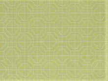 Load image into Gallery viewer, Thibaut Carter Lemongrass Trellis Matelasse Geometric Chinoiserie Yellow Green Upholstery Fabric