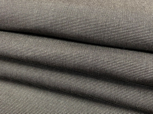 Sunbrella Canvas Coal 5489-0000 Black Grey Stripe Upholstery Drapery Fabric