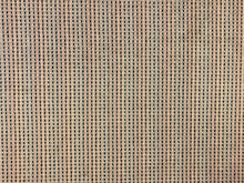 Load image into Gallery viewer, Rusty Brown Blue Black MCM Mid Century Modern Small Scale Grid Check Geometric Velvet Upholstery Fabric