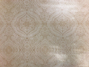 1.5 Yds Lavender Lilac Brown Cowboy Floral Print Faux Leather Upholstery Vinyl