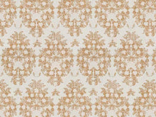 Load image into Gallery viewer, Mustard Beige Floral Medallion Linen Drapery Fabric