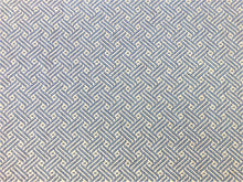 Load image into Gallery viewer, Designer Woven Geometric Linen Blend Navy Blue Gray Taupe Upholstery Fabric
