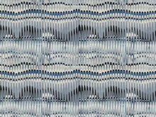 Load image into Gallery viewer, Austrian Navy Blue Aqua Cream Black Abstract Linen Upholstery Drapery Fabric