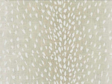 Load image into Gallery viewer, Linen Rayon Greige Tan Ivory Fawn Animal Print Upholstery Drapery Fabric