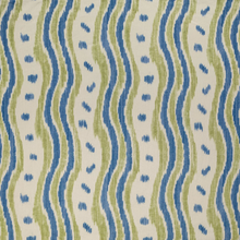 Load image into Gallery viewer, Lee Jofa Ikat Stripe Fabric / Blue/Lime