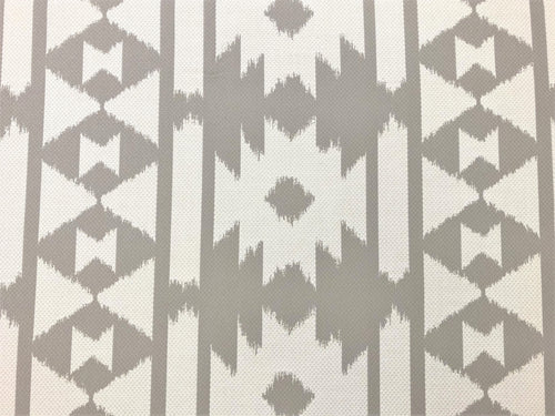 Pindler Flagstaff Bark Indoor Outdoor Water & Stain Resistant Taupe Cream Southwestern Ikat Ethnic Upholstery Drapery Fabric