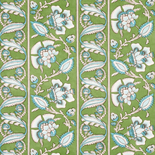 Load image into Gallery viewer, Schumacher Marielle Vine Fabric 180531 / Green &amp; Peacock