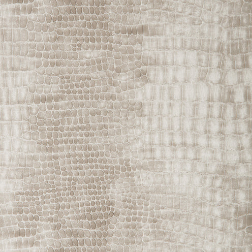 Kravet Porthos 11 Off White Grey Taupe Neutral Alligator Skin Faux Leather Upholstery Vinyl