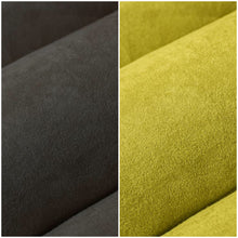 Load image into Gallery viewer, Charcoal Gray Green Faux Suede Drapery Fabric