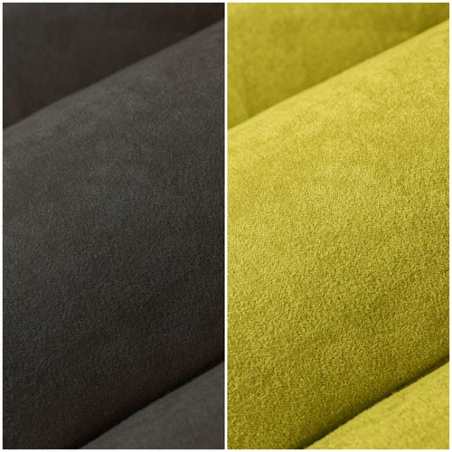 Charcoal Gray Green Faux Suede Drapery Fabric