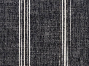 Crypton Water & Stain Resistant Nautical Stripe Dark Navy Blue Light Cream Upholstery Fabric