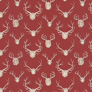 Lee Jofa Antlers Fabric / Red