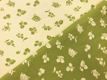 Load image into Gallery viewer, Reversible Kravet Beige Lime Green Small Scale Floral Strie Botanical Upholstery Drapery Fabric
