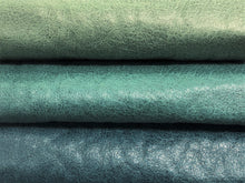 Load image into Gallery viewer, Heavy Duty Antique Aqua Teal French Blue Soft Faux Buffalo Leather Upholstery Vinyl