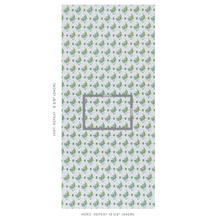 Load image into Gallery viewer, Schumacher Basile Trellis Wallpaper 5014231 / Leaf &amp; Aqua