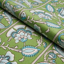 Load image into Gallery viewer, Schumacher Marielle Vine Fabric 180531 / Green &amp; Peacock