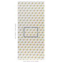 Load image into Gallery viewer, Schumacher Basile Trellis Wallpaper 5014230 / Yellow &amp; Blue