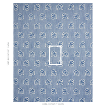 Load image into Gallery viewer, Schumacher Fleurette Fabric 82190 / Denim