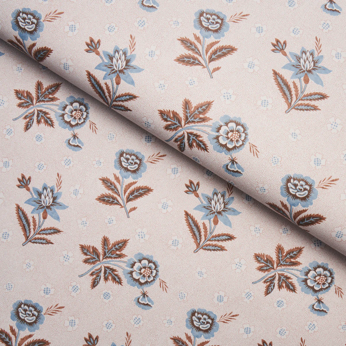 Schumacher Colline Wallpaper Delft & Sepia | Fabric Bistro | Columbia ...