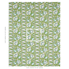 Load image into Gallery viewer, Schumacher Marielle Vine Fabric 180531 / Green &amp; Peacock