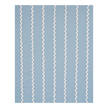 Load image into Gallery viewer, Schumacher Lazare Appliqué Fabric 82222 / Ivory On Chambray