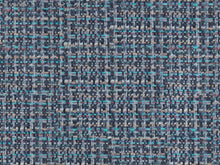 Load image into Gallery viewer, Water &amp; Stain Resistant Navy Blue Turquoise Taupe Plum MCM Tweed Upholstery Fabric