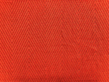 Load image into Gallery viewer, Kravet New Direction Vermillion Herringbone Chevron Geometric Orange Linen Cotton Drapery Upholstery Fabric