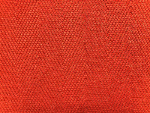 Kravet New Direction Vermillion Herringbone Chevron Geometric Orange Linen Cotton Drapery Upholstery Fabric