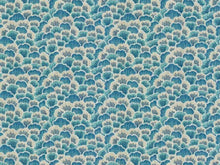 Load image into Gallery viewer, Blue Beige Abstract Chinoiserie Upholstery Drapery Fabric