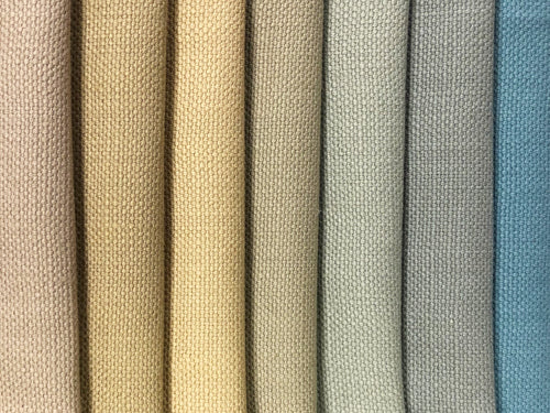 Heavy Duty Water & Stain Resistant Cotton Beige Taupe Gray Faux Linen Upholstery Drapery Fabric