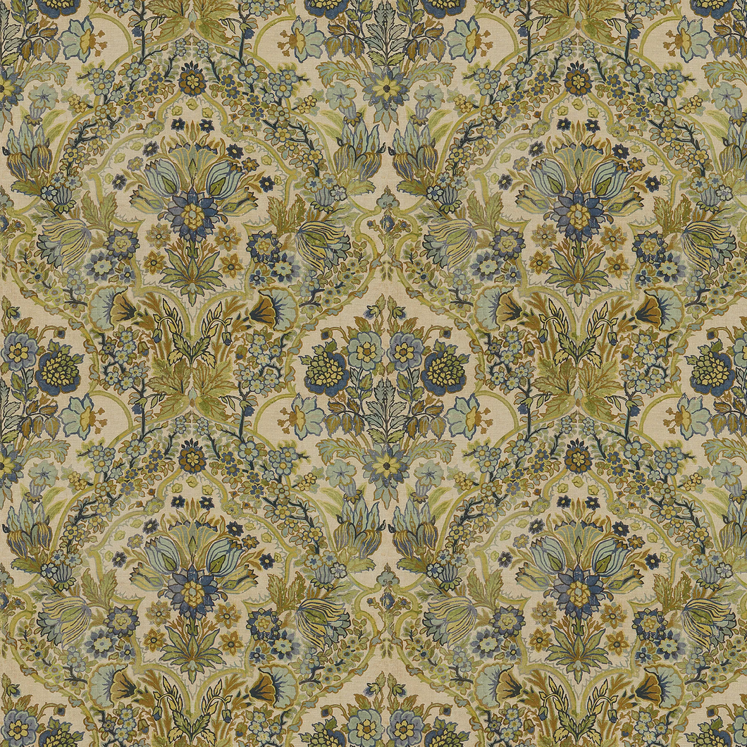 Lee Jofa Tetbury Fabric / Blue/Green