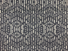 Load image into Gallery viewer, Designer Charcoal Gray Grey Tribal Ethnic Mudcloth Velvet Upholstery Fabric