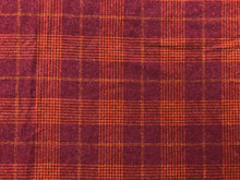 Load image into Gallery viewer, 1.5 Yds Designer Magenta Pink Orange Plaid Tweed Upholstery Fabric