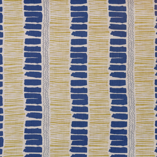 Lee Jofa Saltaire Fabric / Indigo/Yellow/Aqua