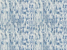Load image into Gallery viewer, White Navy Blue Abstract Cotton Upholstery Drapery Fabric