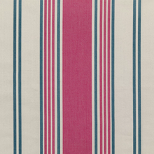 Load image into Gallery viewer, Lee Jofa Derby Stripe Fabric / Cerise/Blue