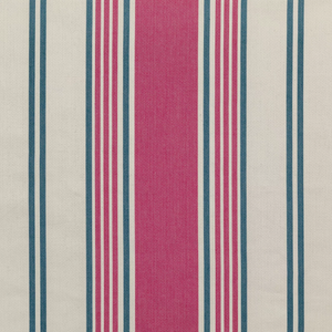 Lee Jofa Derby Stripe Fabric / Cerise/Blue