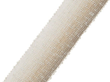 Load image into Gallery viewer, 2.5&quot; Wide Ivory Cream Taupe Ombre Woven Textured Drapery Tape Trim