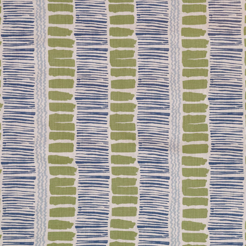 Lee Jofa Saltaire Fabric / Lime/Indigo/Blue